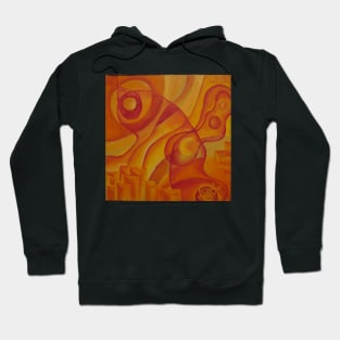 Oil Painting -  Abstract Red and Yellow, 2008 Hoodie